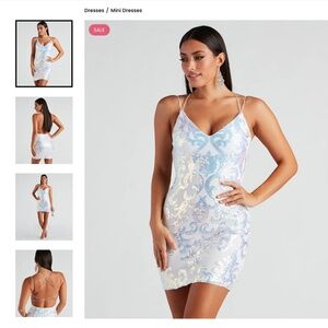 Beautiful gold and white dress NWT size Small, Windsor dress size Small NWT,